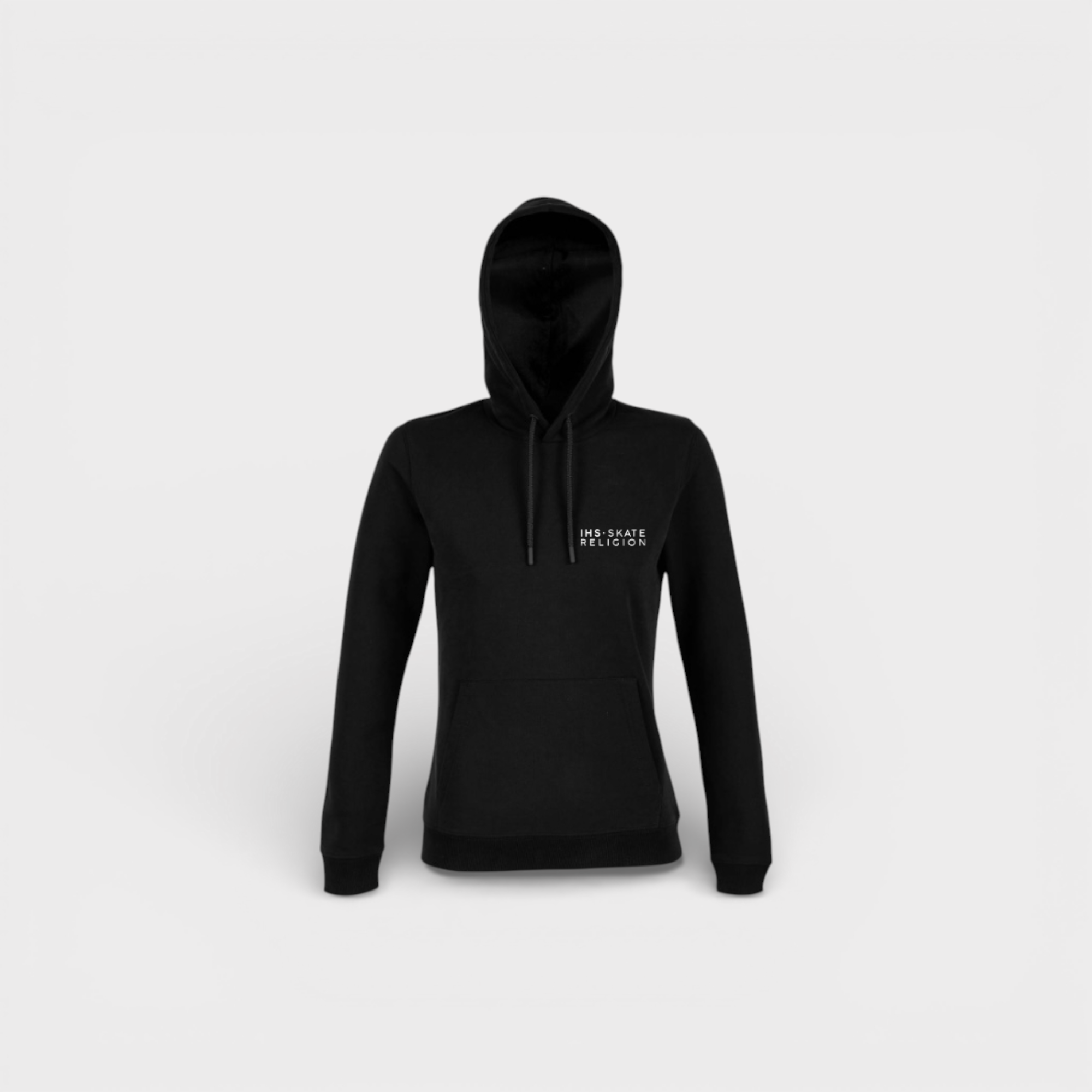 Sudadera Iconic Crown Negra — Mujer — IHS Skate Religion