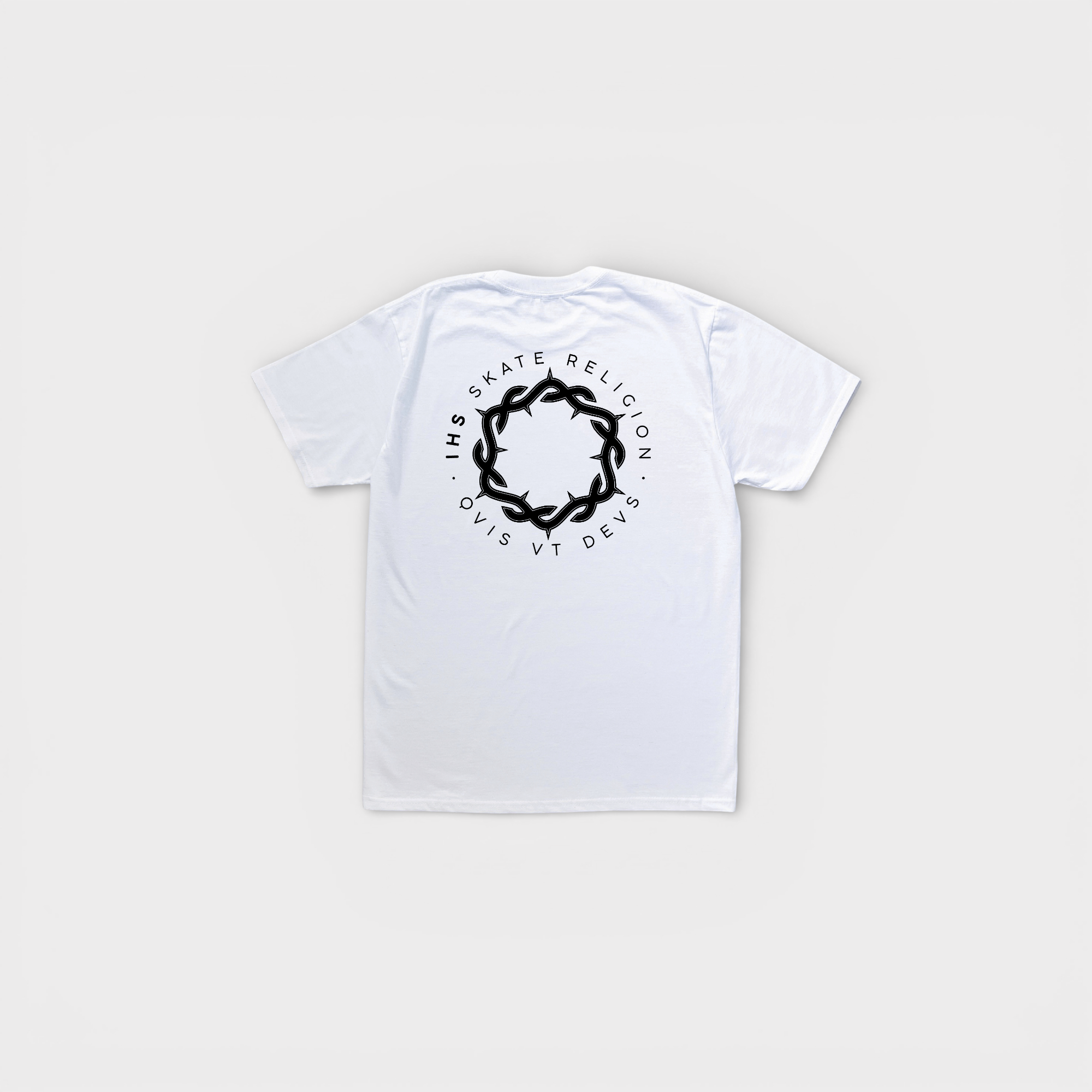 Camiseta Iconic Crown Blanca — IHS Skate Religion