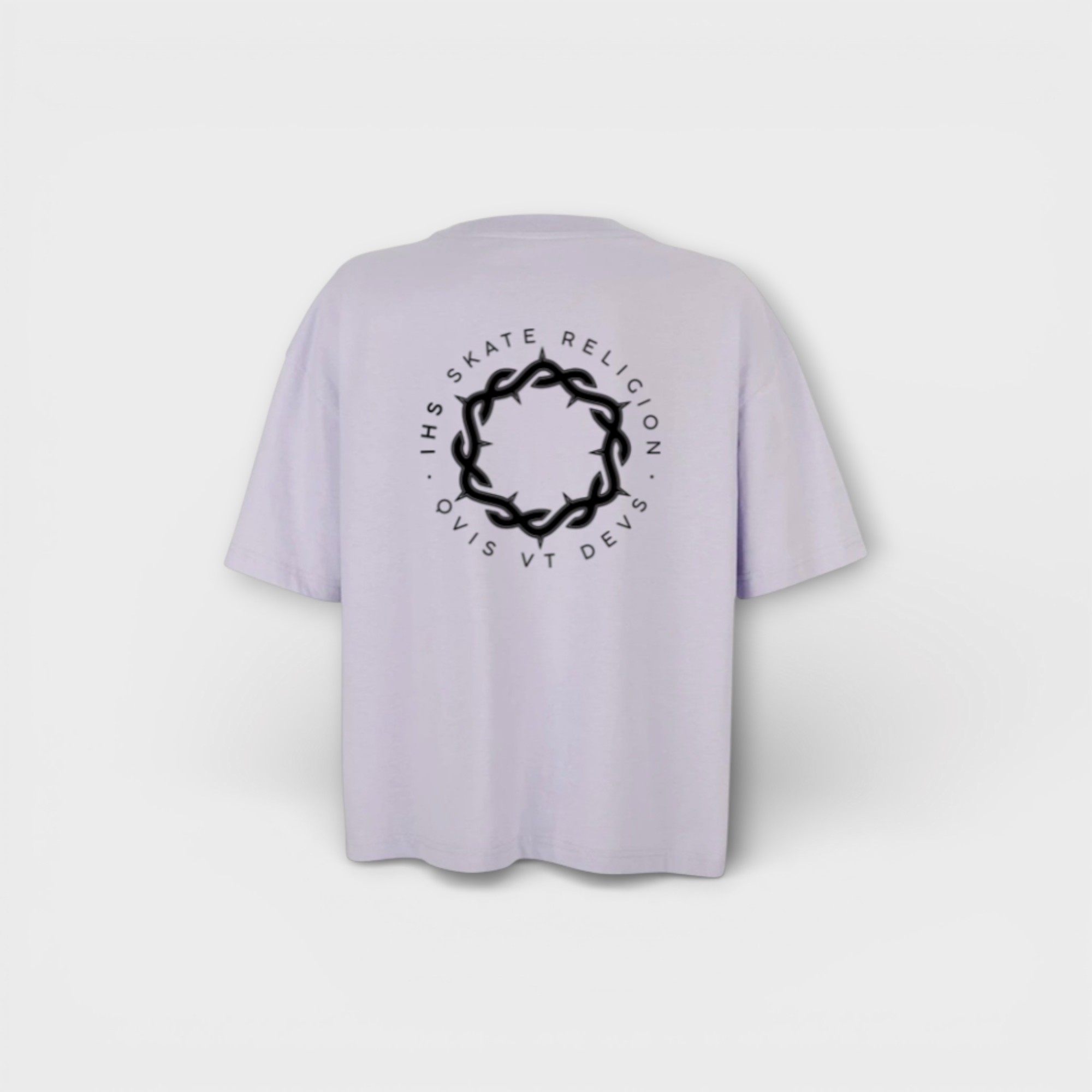 Camiseta Boxy Iconic Crown Lila — IHS Skate Religion