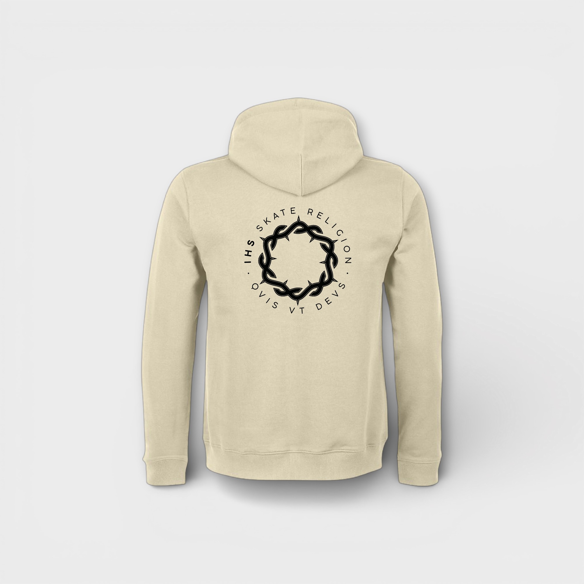 Sudadera Iconic Crown Natural — Hombre — IHS Skate Religion
