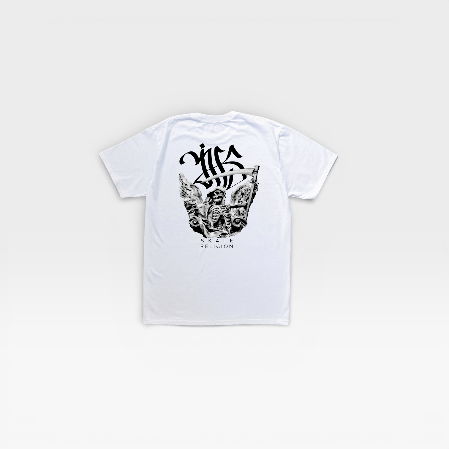 Camiseta Skeleton Reaper — IHS Skate Religion