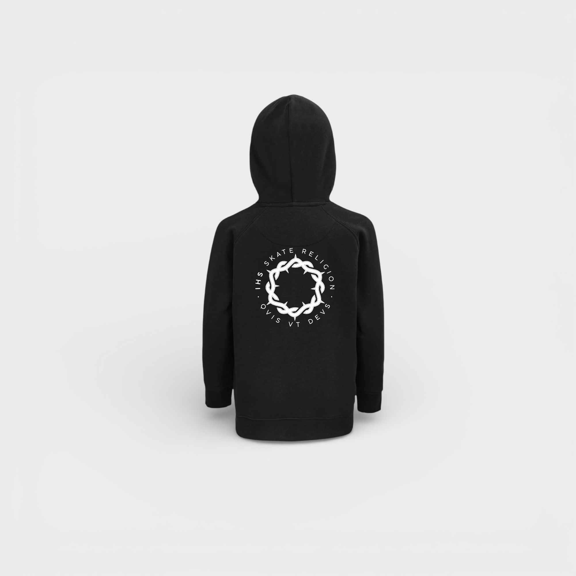 Sudadera Iconic Crown Negra — Niños — IHS Skate Religion