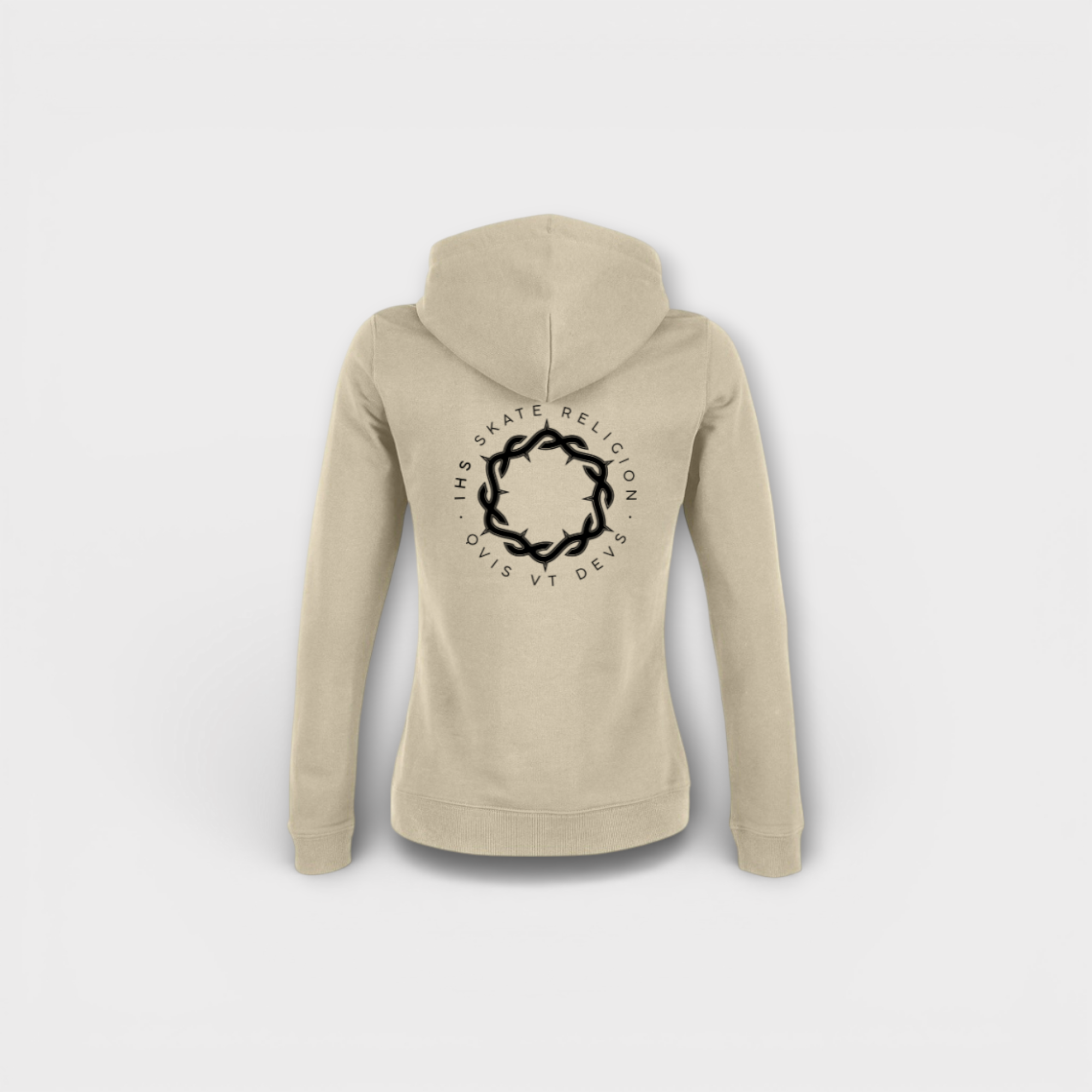 Sudadera Iconic Crown Natural — Mujer — IHS Skate Religion