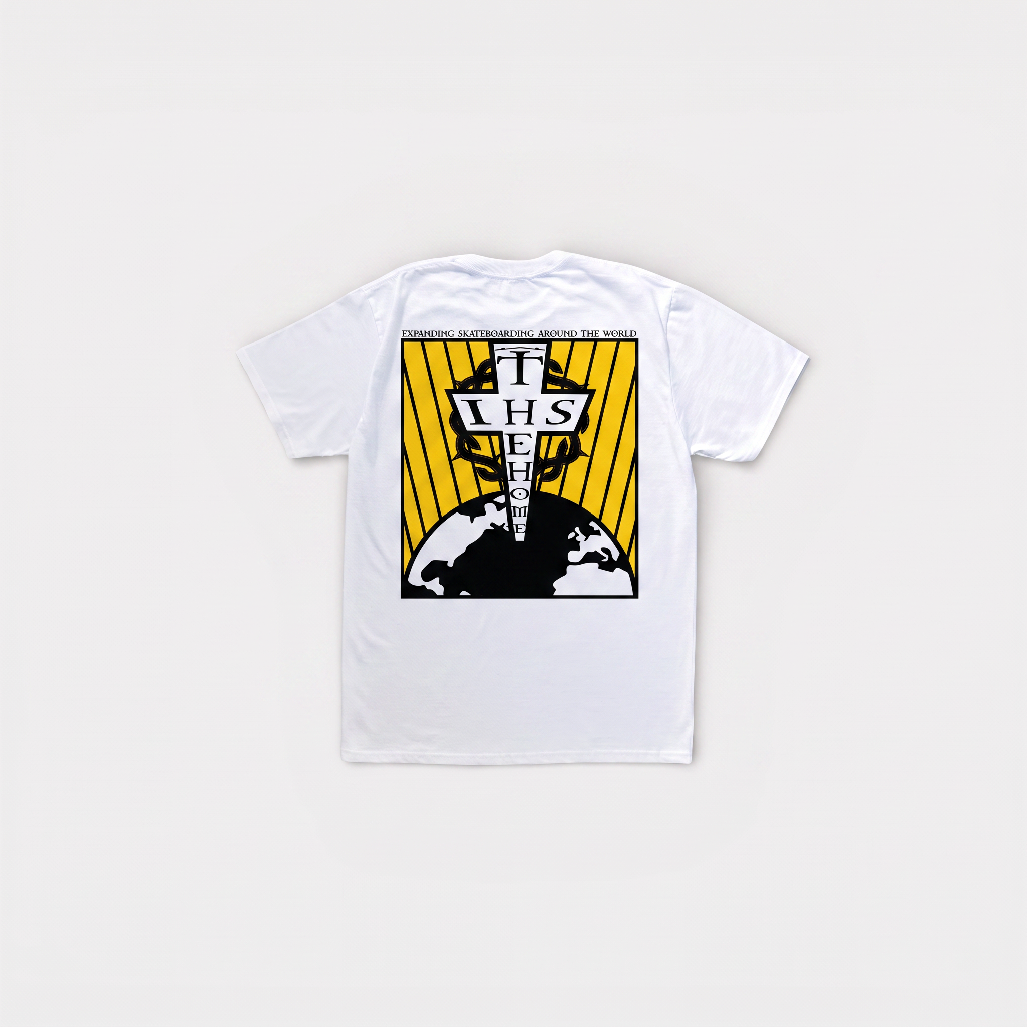 Camiseta TheHOME × IHS — Amarilla — IHS Skate Religion