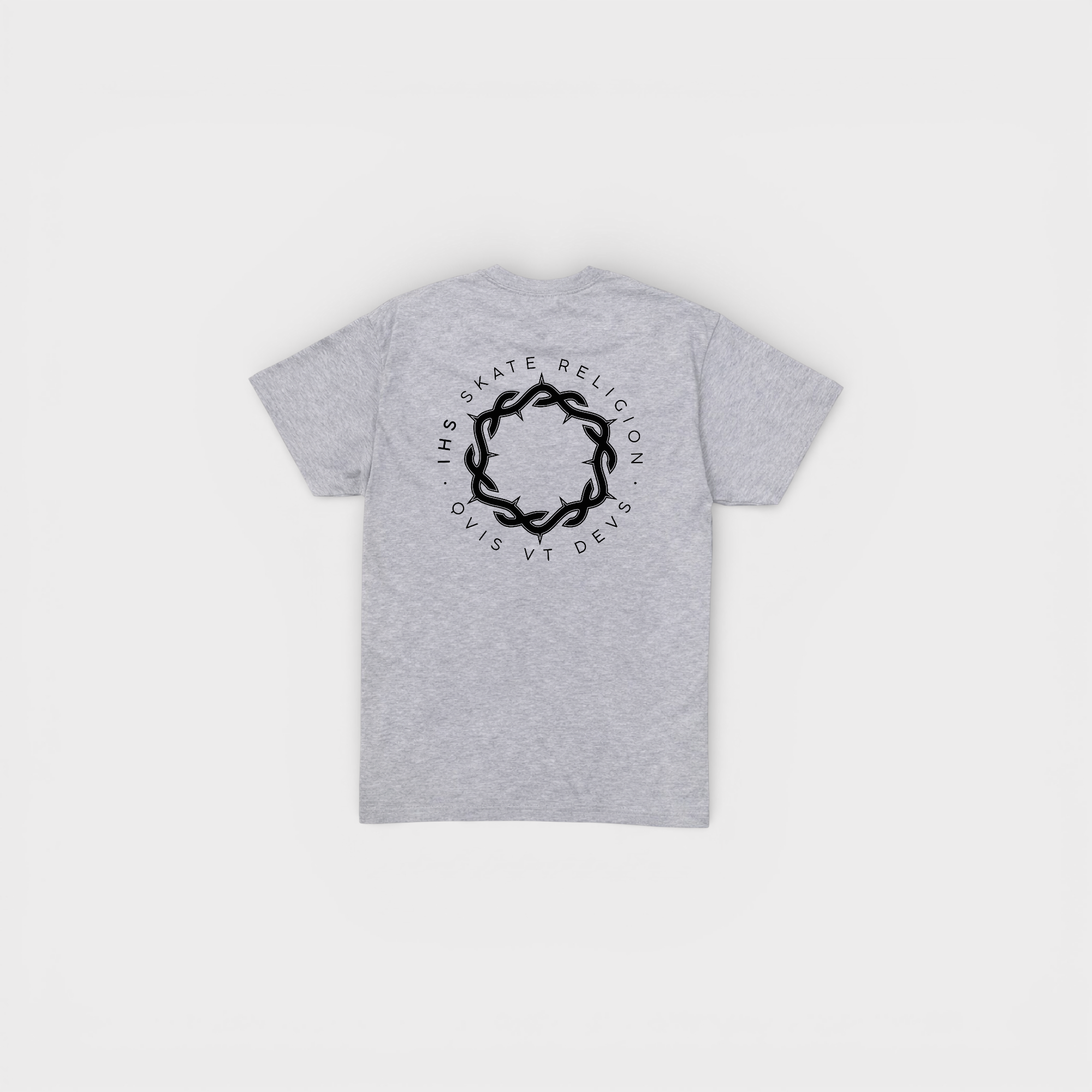 Camiseta Iconic Crown Gris — IHS Skate Religion