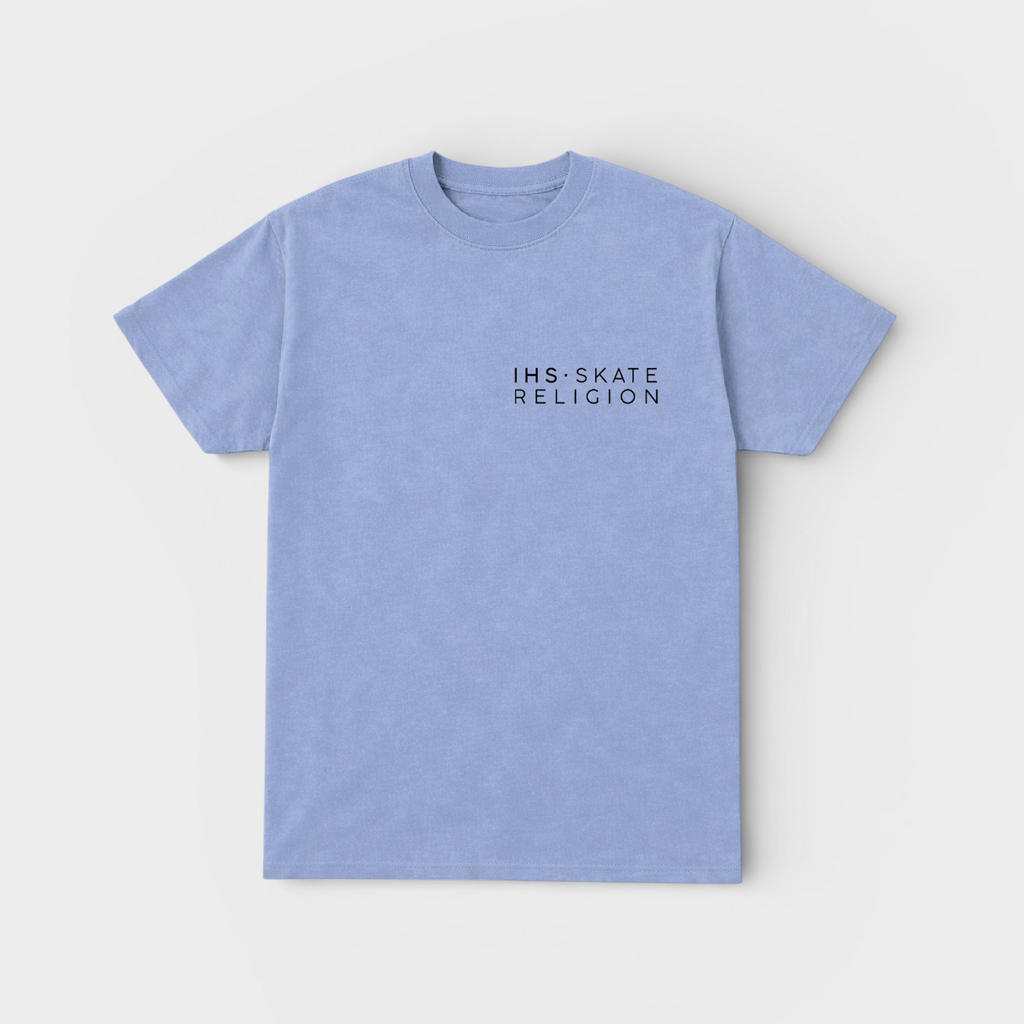 Blue Iconic ‘Qvis Vt Devs’ Tee