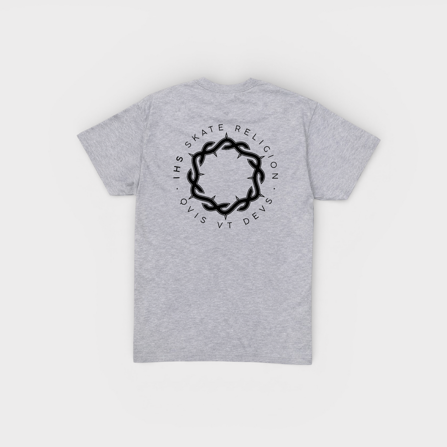 Grey Iconic ‘Qvis Vt Devs’ Tee