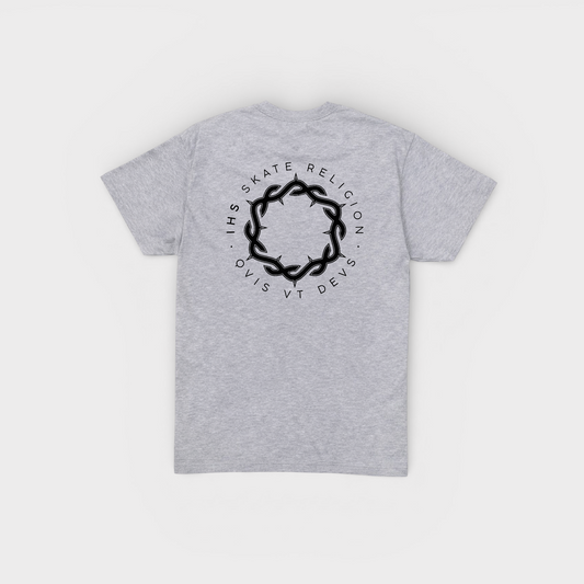 Grey Iconic ‘Qvis Vt Devs’ Tee